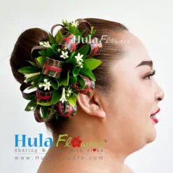 Silk leaves hair clip (M)