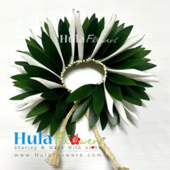 Silk Green Ti Leaves & Bird of paradise Braided 7″