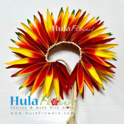 Polynesian Silk Bird of Paradise/Heliconia  Hand Braided 7 inches