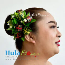 Silk leaves hair clip (S)