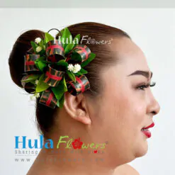 Silk leaves hair clip (S)