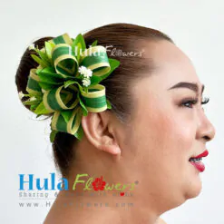 Silk leaves hair clip (S)