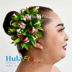 Silk leaves hair clip (M)