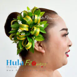Silk leaves hair clip (M)