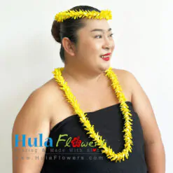 Silk Pakalana lei & head lei