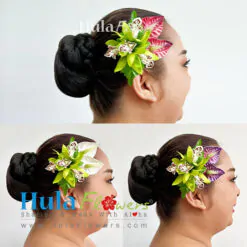 Silk Orchids & Anthuriums hair clip