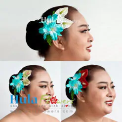 Silk Orchids & Anthuriums hair clip