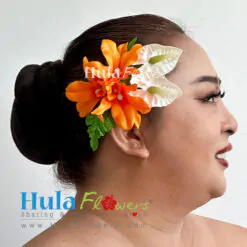 Silk Orchids & Anthuriums hair clip - # 01