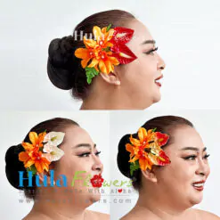 Silk Orchids & Anthuriums hair clip