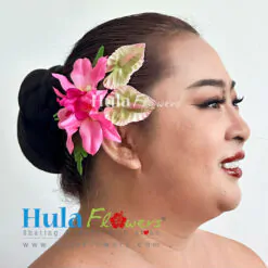 Silk Orchids & Anthuriums hair clip - # 03