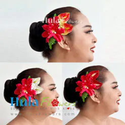 Silk Orchids & Anthuriums hair clip