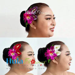 Silk Orchids & Anthuriums hair clip