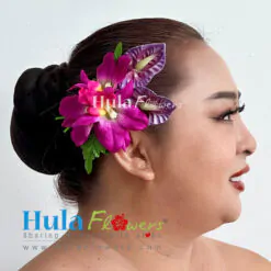 Silk Orchids & Anthuriums hair clip - # 03