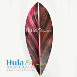 2” x 9” DIY Silk  Red Ti leaves (Making Haku & Hip Hei)