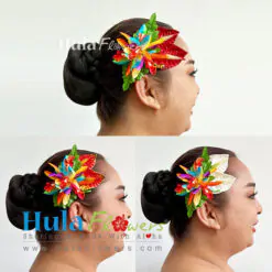 Silk Orchids & Anthuriums hair clip
