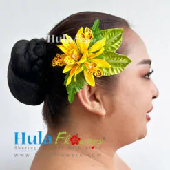 Silk Orchids & Anthuriums hair clip - # 02