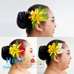 Silk Orchids & Anthuriums hair clip