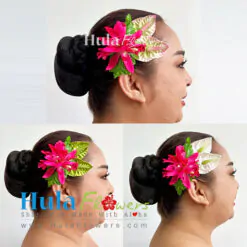 Silk Orchids & Anthuriums hair clip