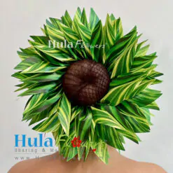 9” Green Ti leaves hair bun