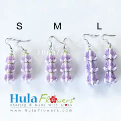 Clay Lavender Crown Flower Earrings