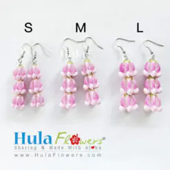 Clay Purple Pink Crown Flower Earrings