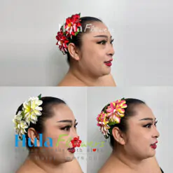 2 Double-Layer Plumeria Hair Clip