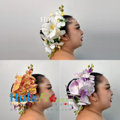 Orchid hair clip